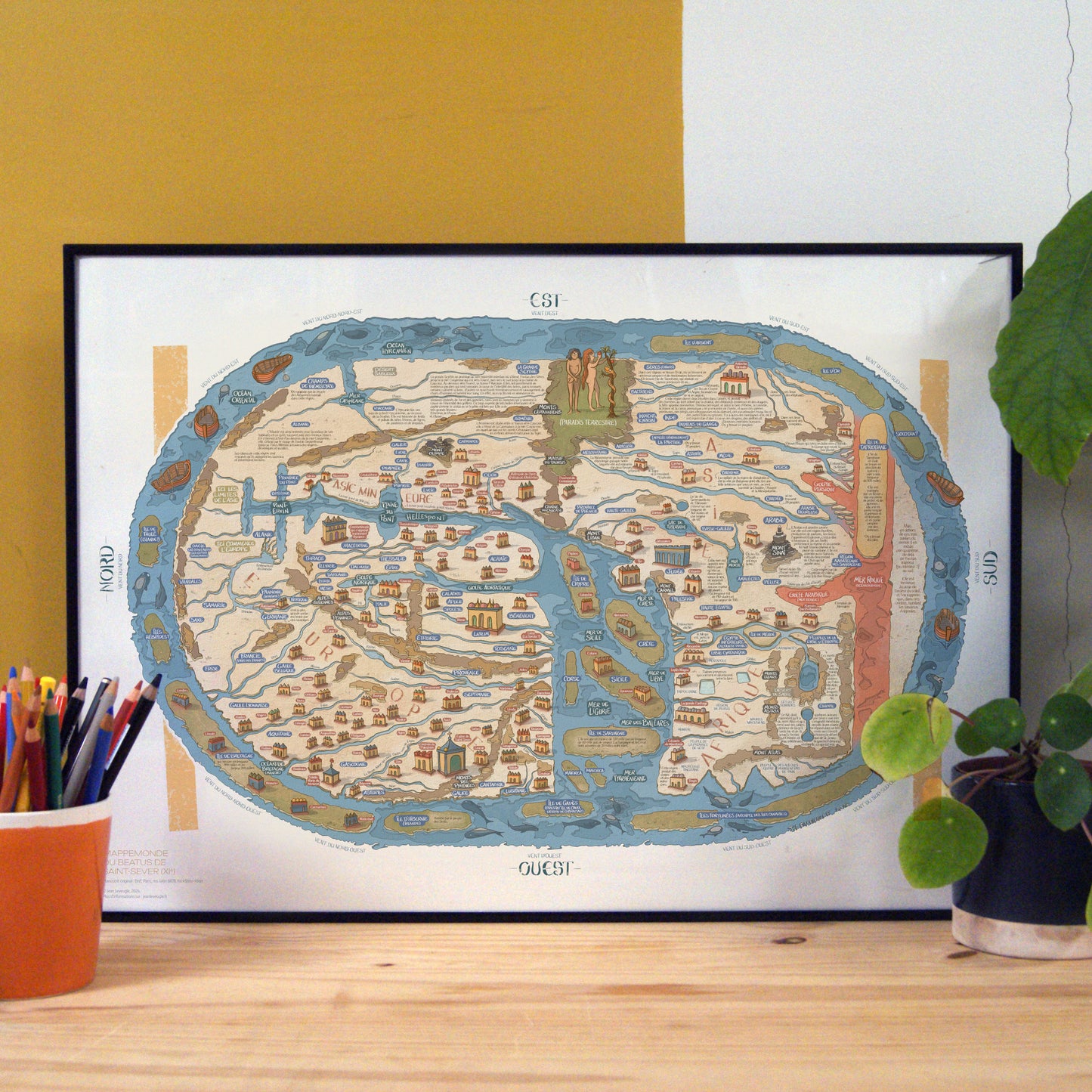 Mappemonde du Beatus de Saint-Sever (XIe)