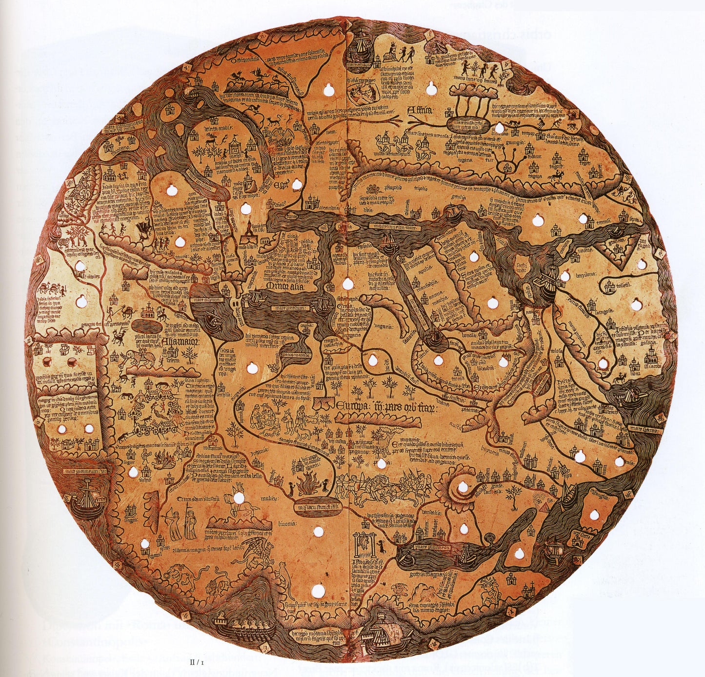 Borgia Mappa Mundi (XVe) - Tirage d'Art limité à 30 ex., numéroté et signé (25 en stock)