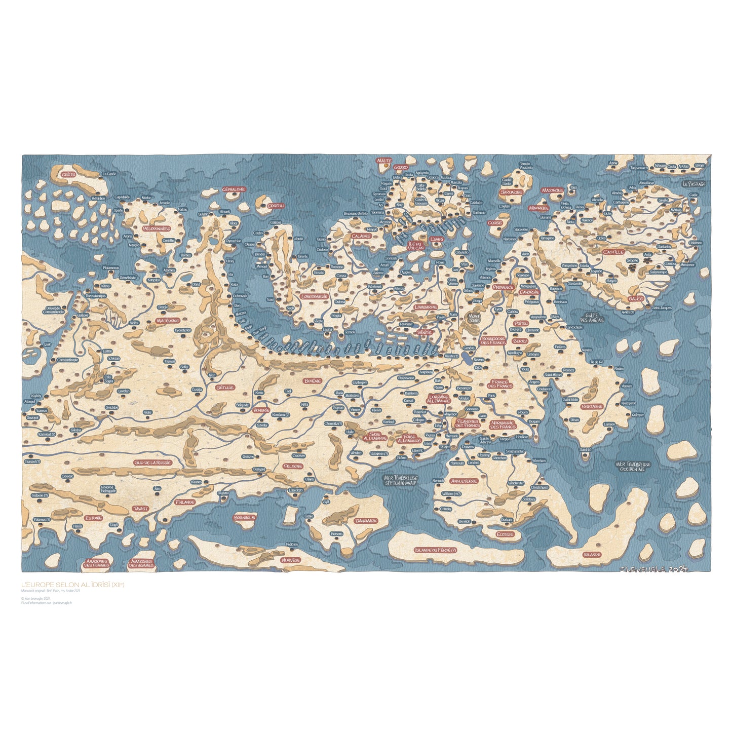 L'Europe selon Al Idrīsī (XIIe)